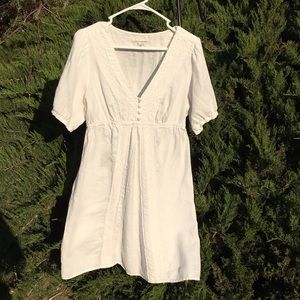 White linen Banana Republic summer dress